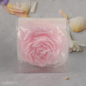 Factory supply rose flower shape home decor scented candle for sale