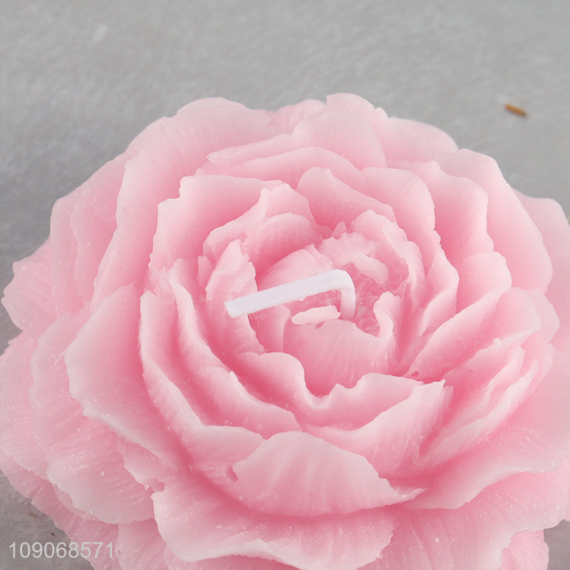 Factory supply rose flower shape home decor scented candle for sale