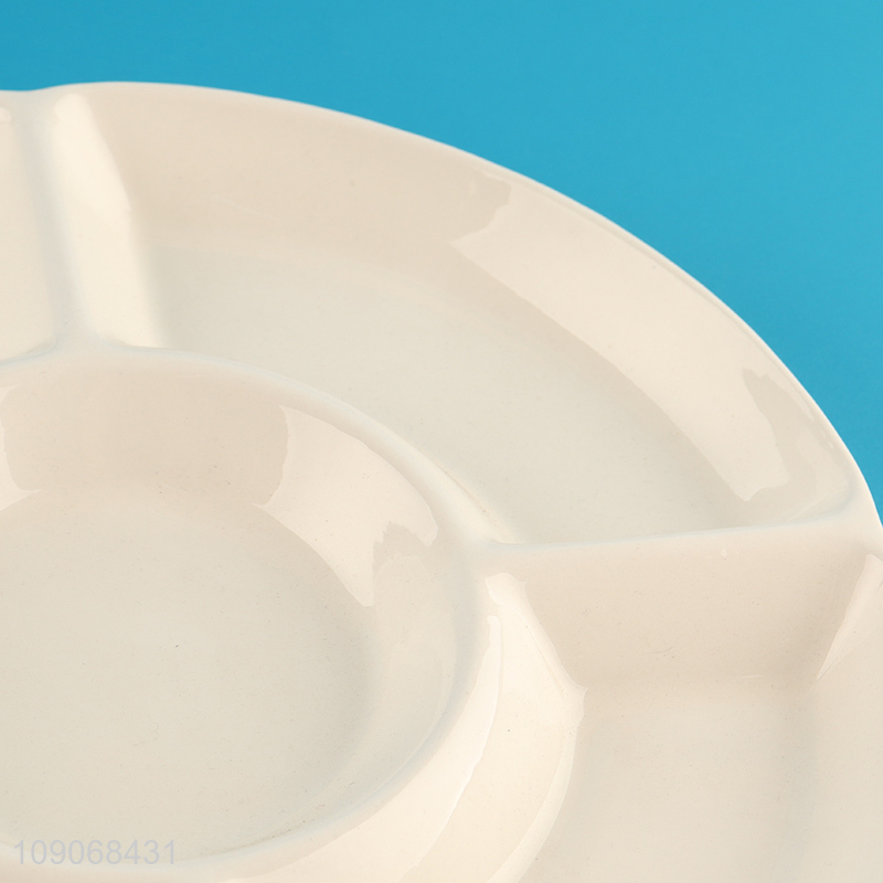 Popular products 5 compartments separate plate serving tray
