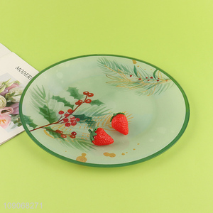 New product round decorative glass tableware plate