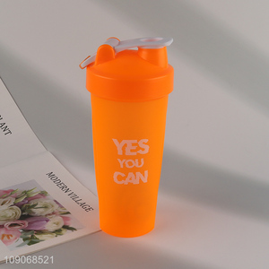 Top sale orange plastic water cup drinking cup with lid