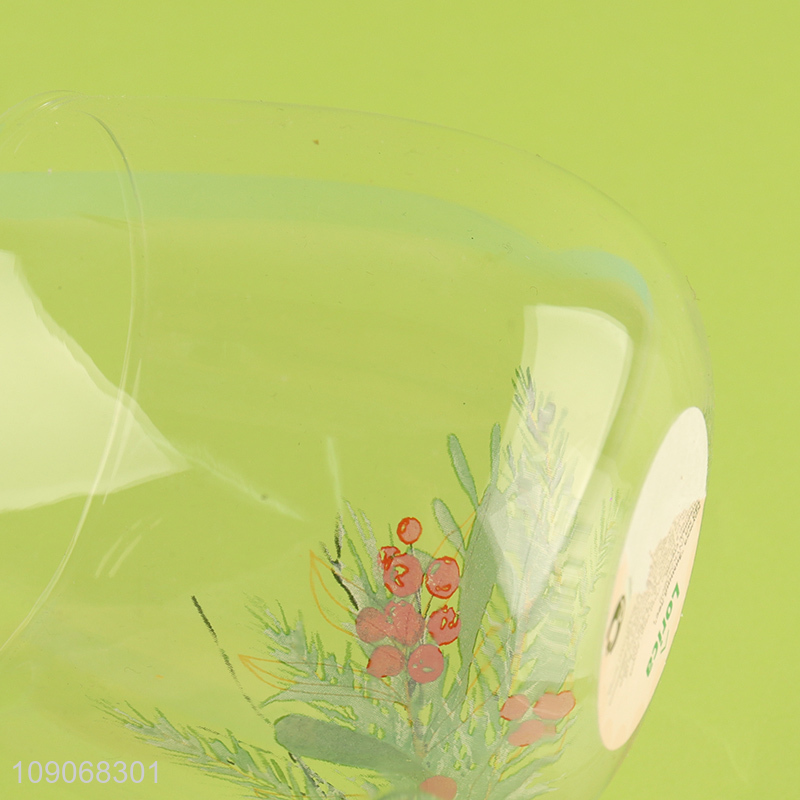 Best selling clear glass water cup with handle