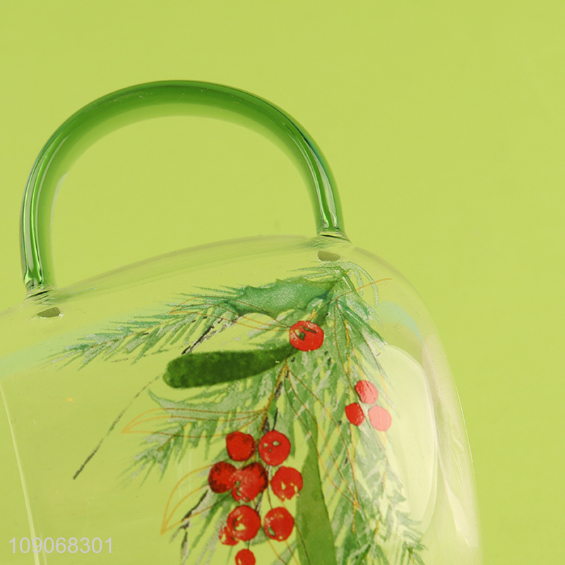 Best selling clear glass water cup with handle