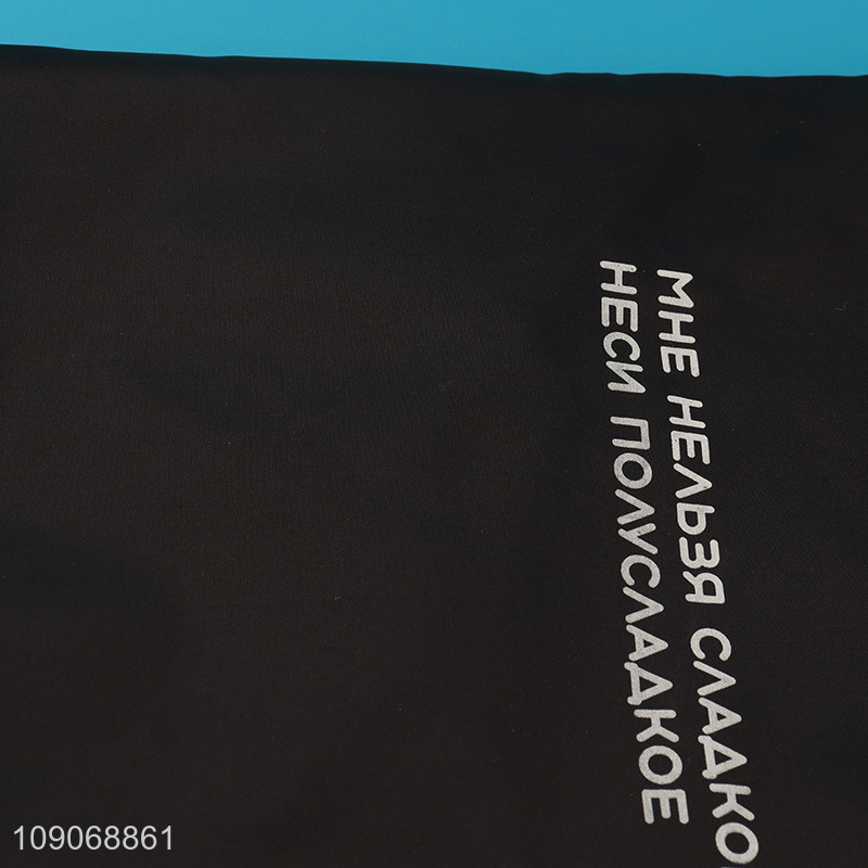 Best quality black polyester reusable shopping bag with handle