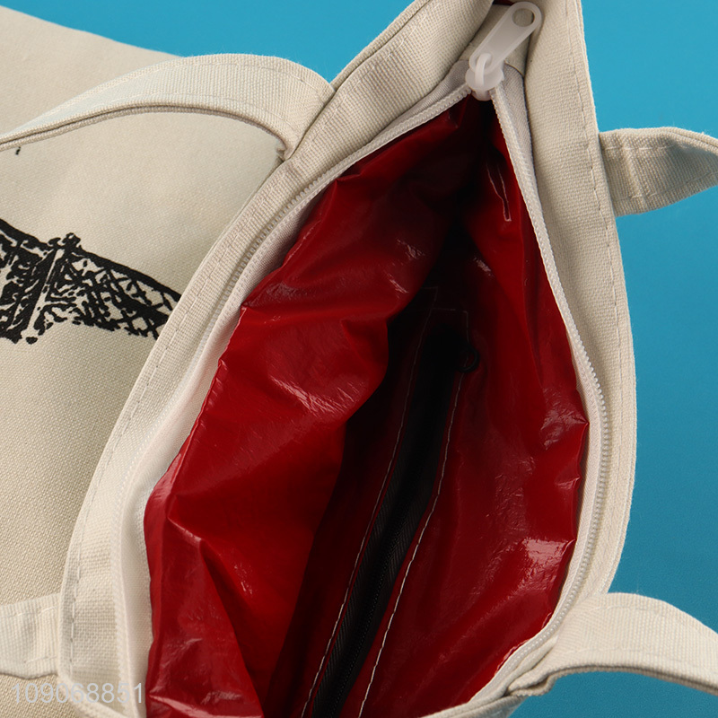 New style portable reusable shopping bag with zipper