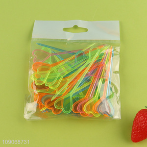 Best quality heart shape plastic fruits picks for tabletop decor