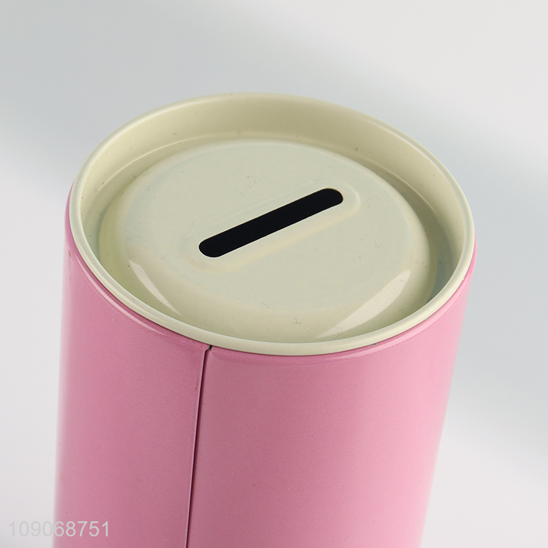 Hot products tinplate kids pink money box money bank