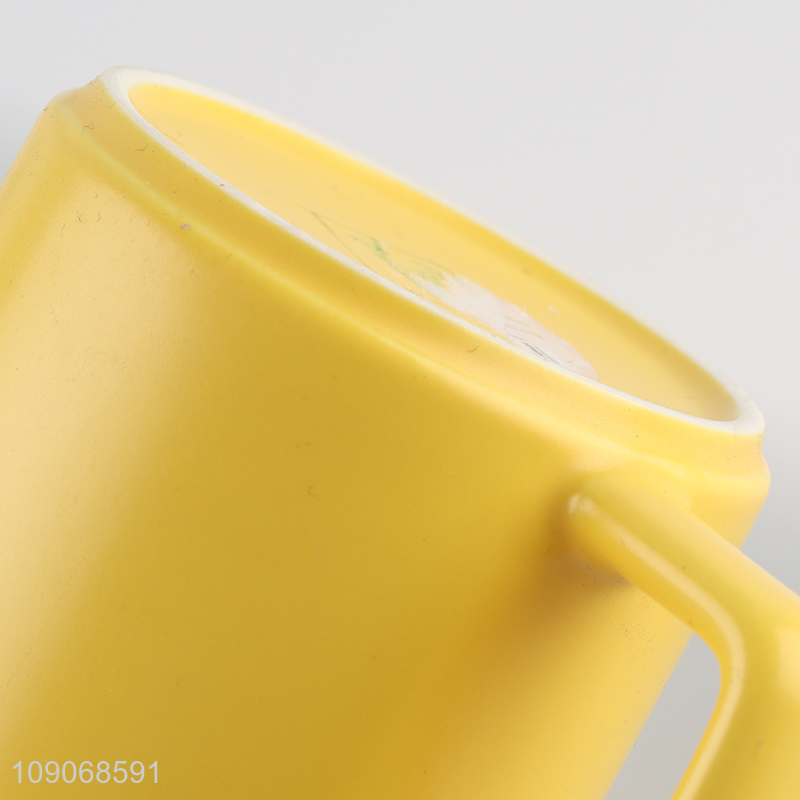 Hot selling ceramic water cup drinking cup with handle