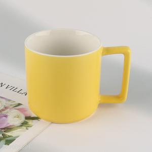 Hot selling ceramic water cup drinking cup with handle
