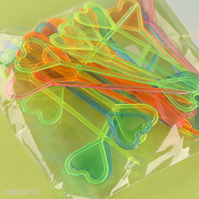 Best quality heart shape plastic fruits picks for tabletop decor