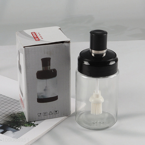 New Arrival Glass Oil Bottle with Basting Spoon for Home Restaurant