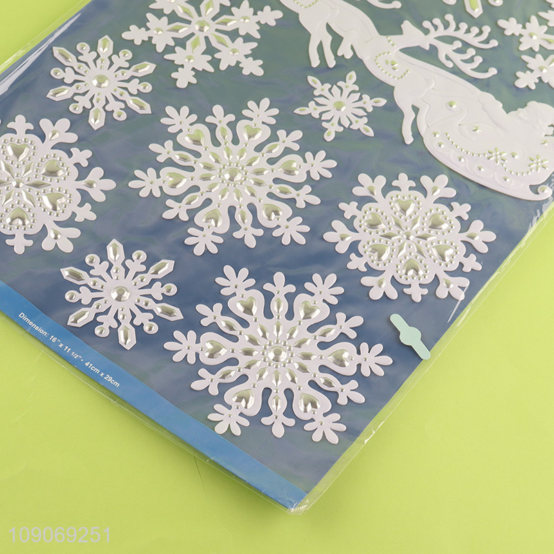 Yiwu market Christmas decoration snowflakes window sticker for home