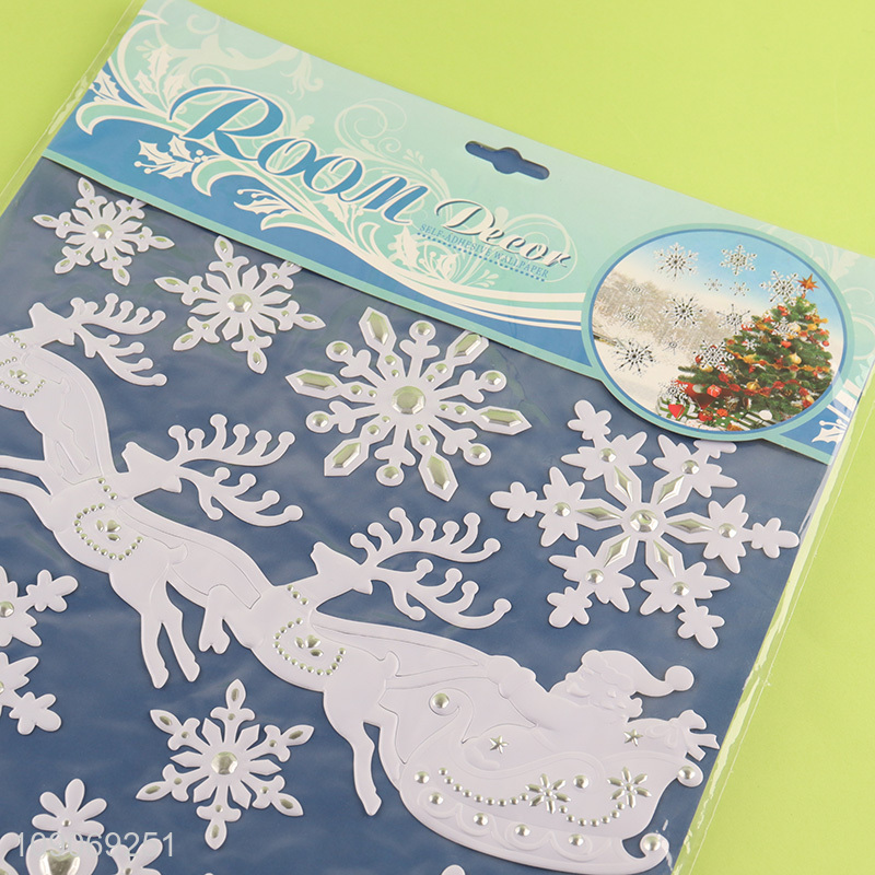 Yiwu market Christmas decoration snowflakes window sticker for home