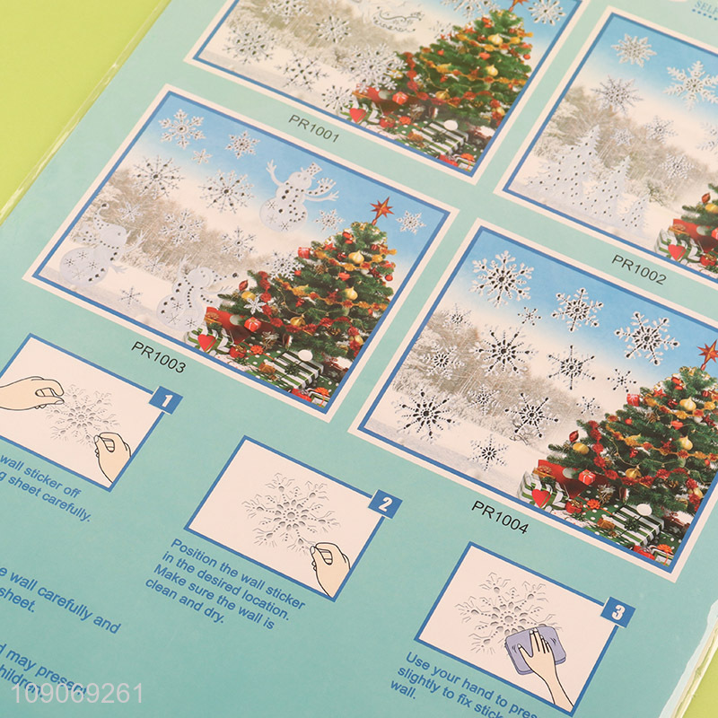 Best sale snowflakes snowman shape window sticker for decoration