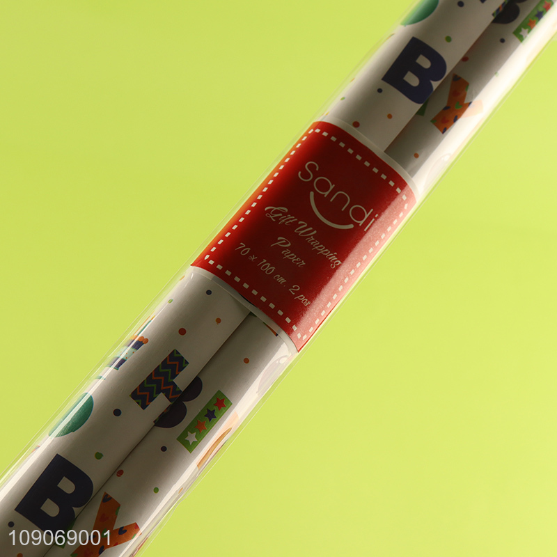 Hot selling birthday gifts packaging paper wrap roll wholesale