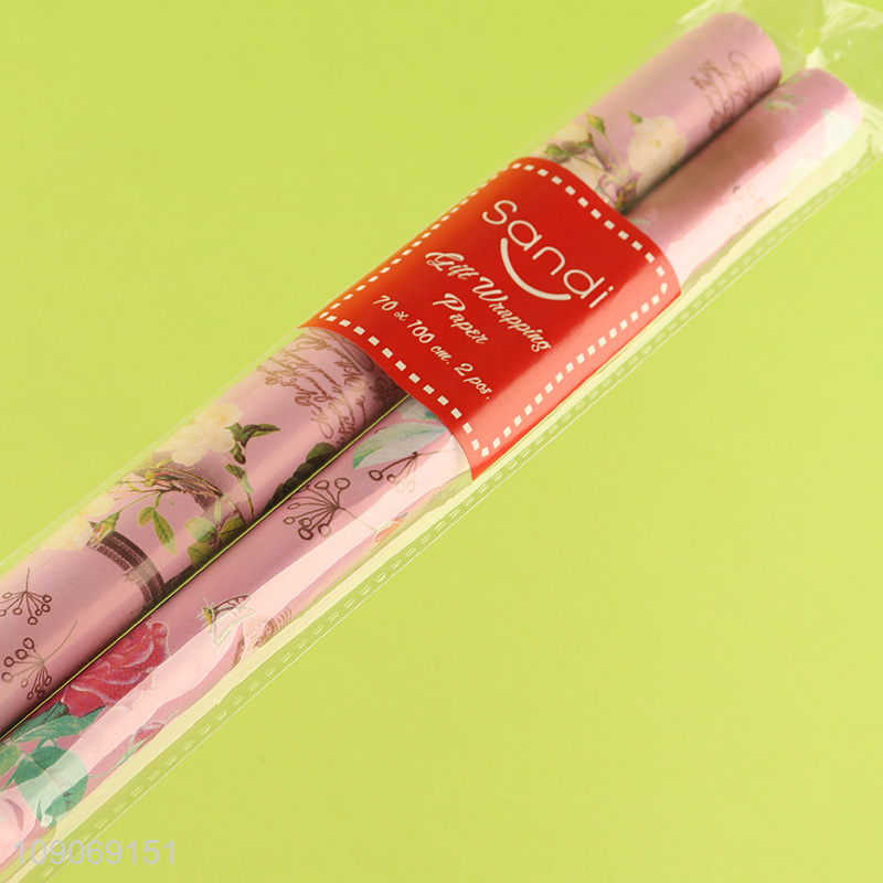 Hot items printed disposable gifts packaging paper wrap roll