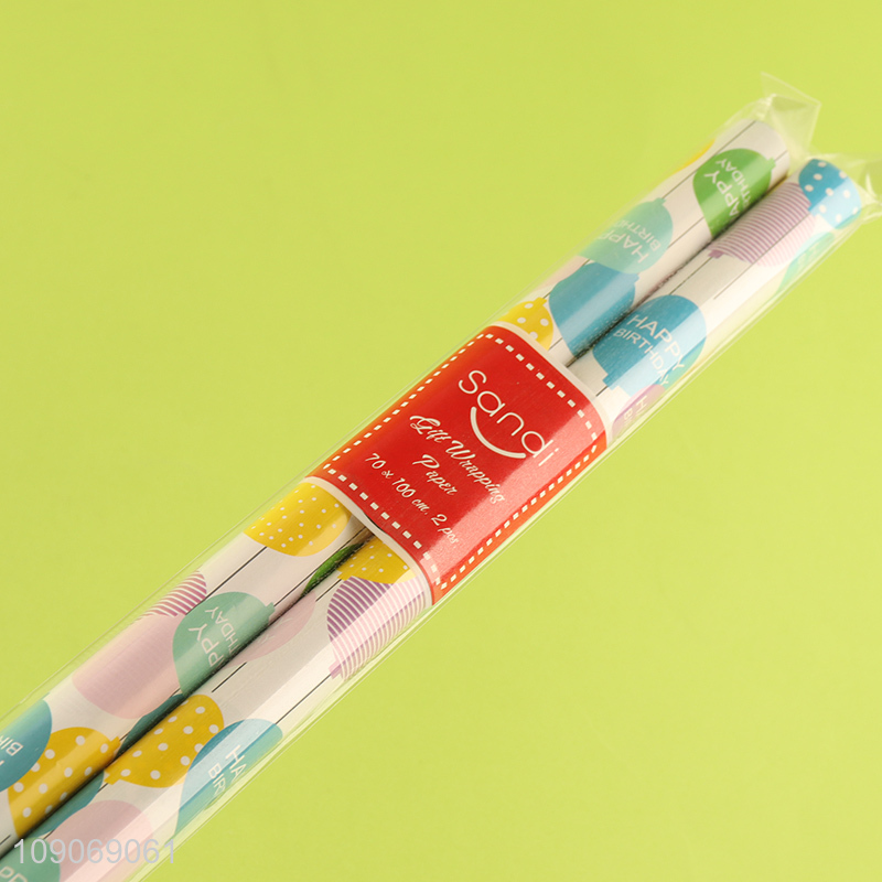 Factory price colorful gifts packaging paper wrap roll for sale