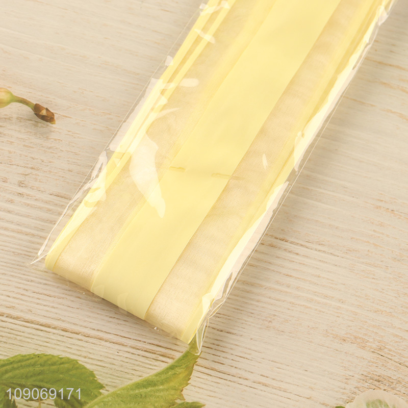 Yiwu market yellow gifts packaging bow pull ribbon for sale