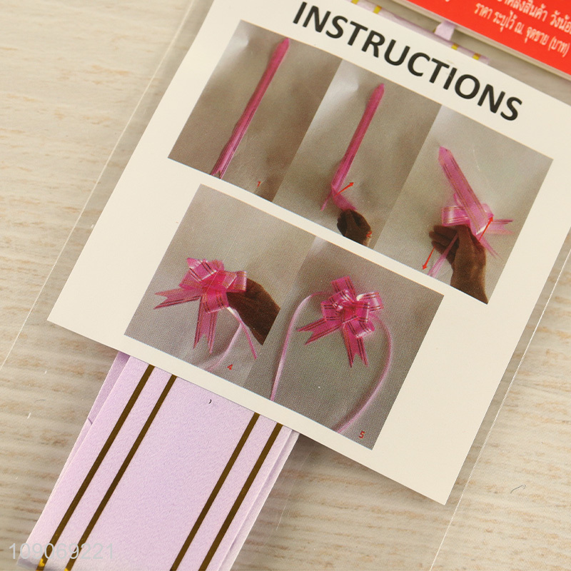 China products disposable gifts packaging bow pull ribbon for sale