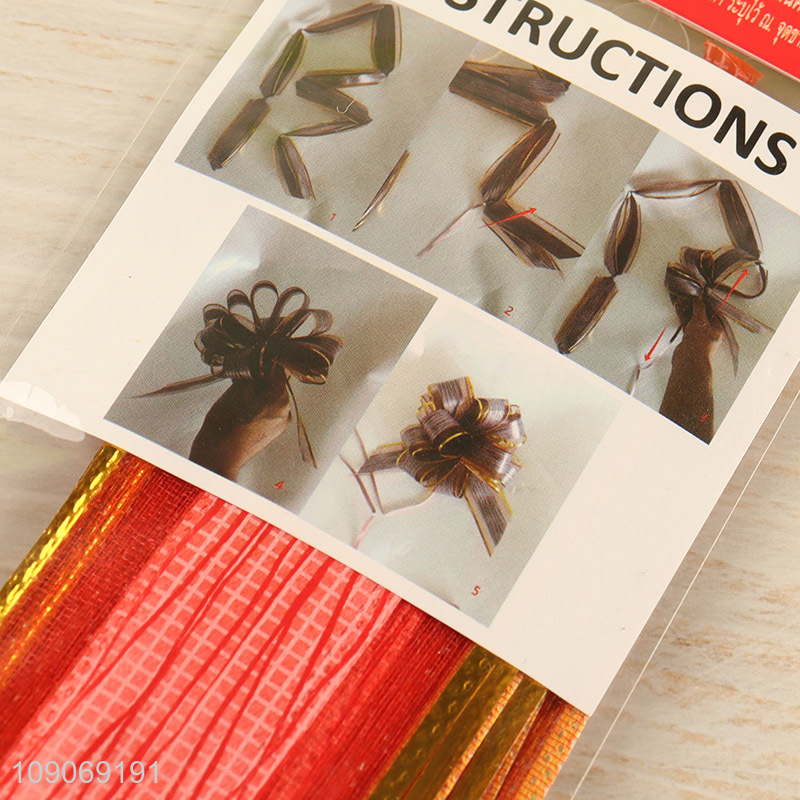 Latest design disposable gifts wrapping bow pull ribbon for sale