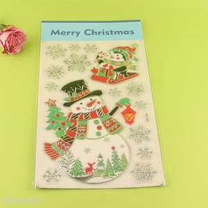Hot products snowman snowflakes shape decorative window sticker