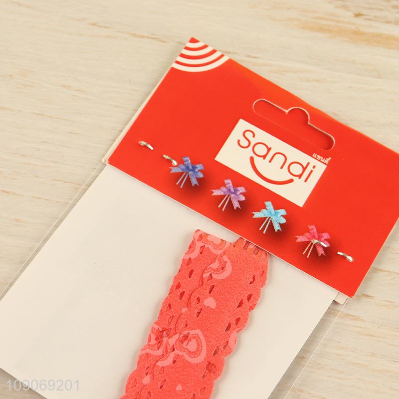 High quality disposable gifts packaging polyester bow pull ribbon