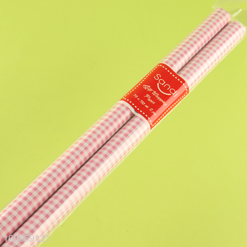 Best price pink gifts packaging paper wrap roll for party supplies