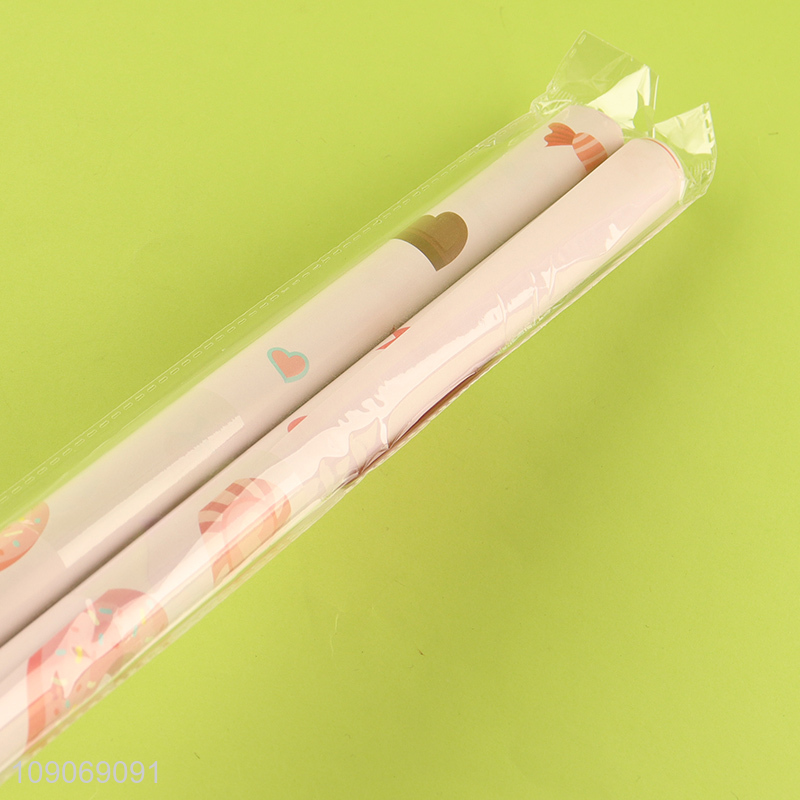 China supplier donut printed paper wrap roll for gifts packaging