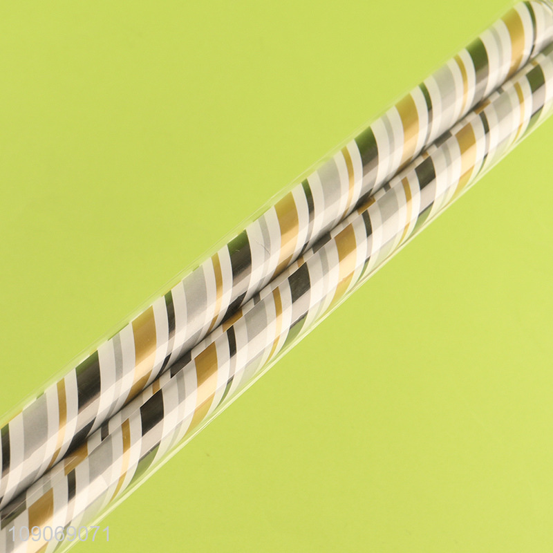 Good quality stripe printed gifts packaging paper wrap roll