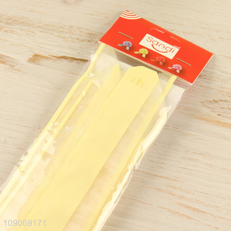 Yiwu market yellow gifts packaging bow pull ribbon for sale