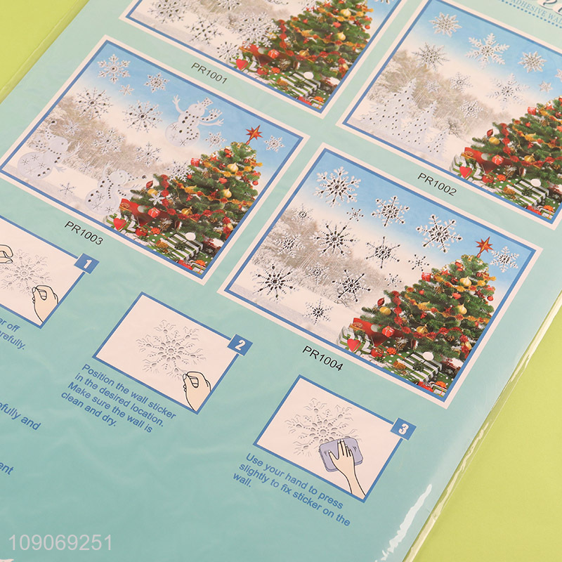 Yiwu market Christmas decoration snowflakes window sticker for home