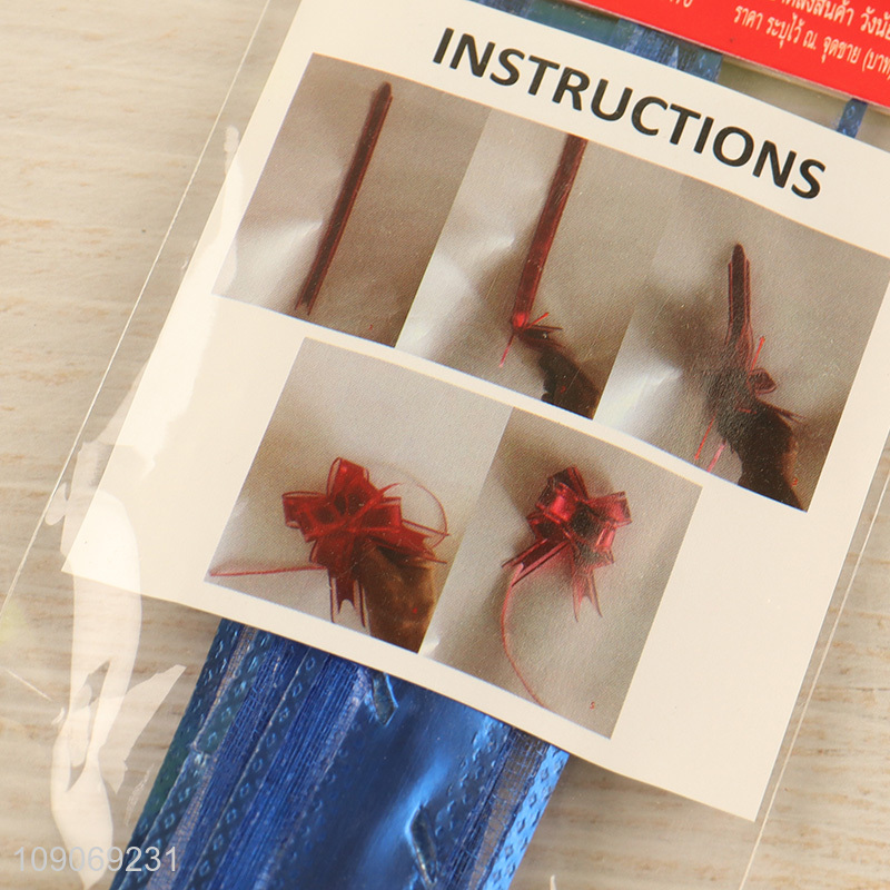 Hot products disposable gifts wrapping polyester bow pull ribbon