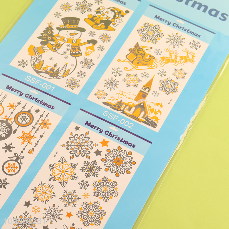 Hot products snowman snowflakes shape decorative window sticker