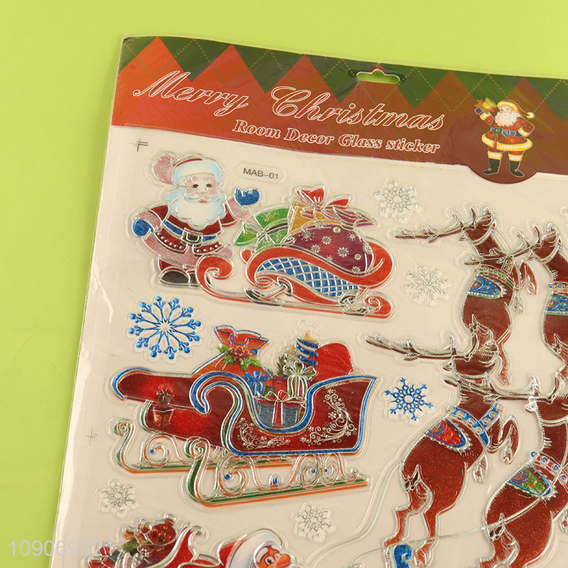 Low price Christmas decoration glass sticker window sticker for sale