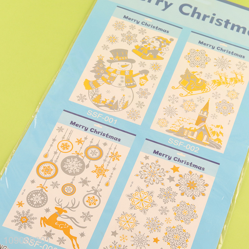 New arrival Christmas series snowman snowflakes window sticker