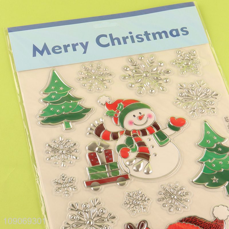 New arrival Christmas series snowman snowflakes window sticker