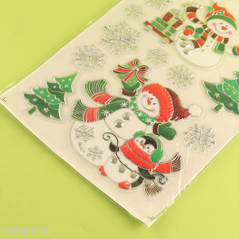 New arrival Christmas series snowman snowflakes window sticker