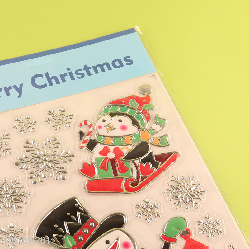 Hot products snowman snowflakes shape decorative window sticker