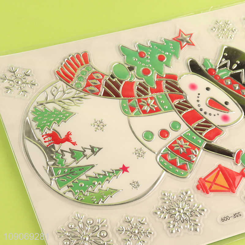 Hot products snowman snowflakes shape decorative window sticker