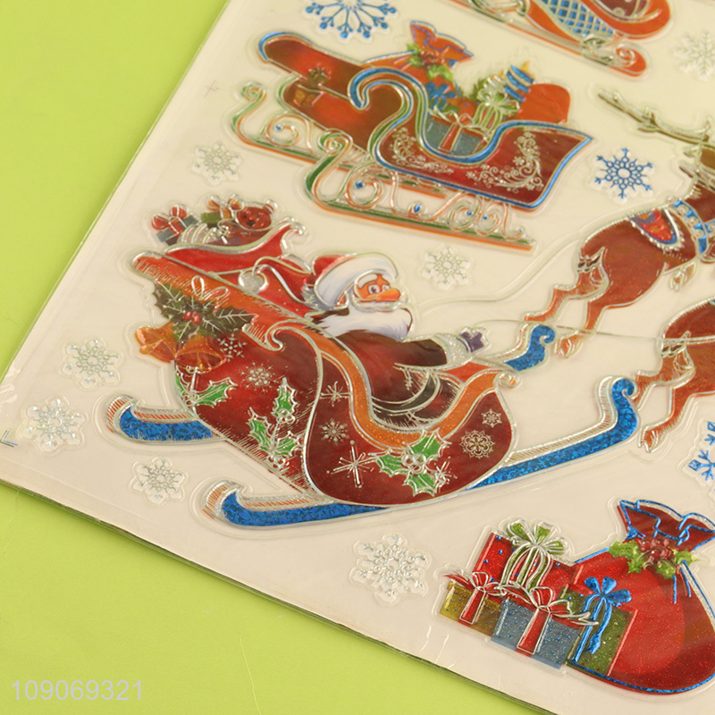 Low price Christmas decoration glass sticker window sticker for sale