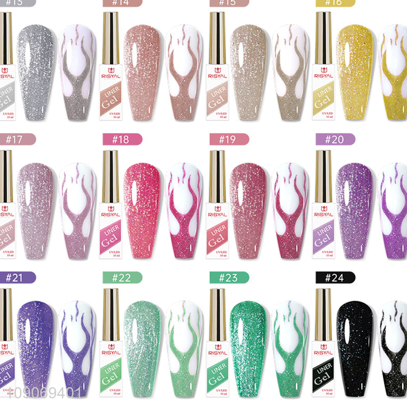 Online wholesale pearlescent solid color liner gel set