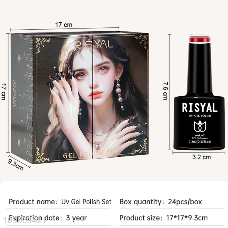 Best selling 24colors nail art supplies uv gel polish set wholesale