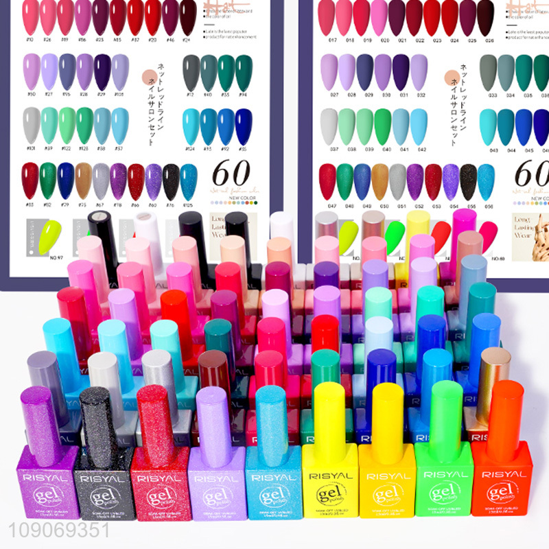 China factory 60colors women nail beauty supplies uv gel polish set