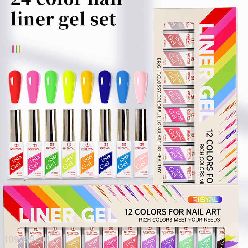 Online wholesale pearlescent solid color liner gel set