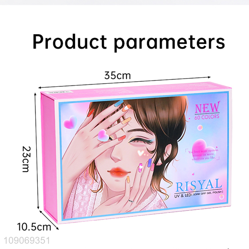 China factory 60colors women nail beauty supplies uv gel polish set