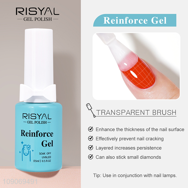 China products 15ml professional soak off uv reinforce gel for sale