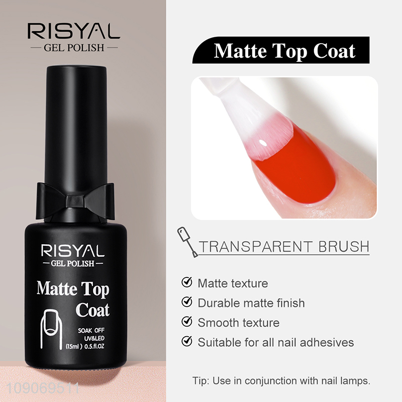 Factory wholesale 15ml professional frosted seal layer gel