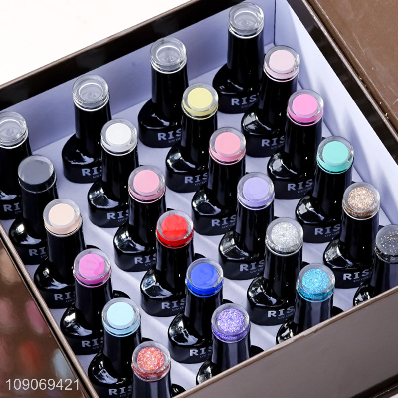Best selling 24colors nail art supplies uv gel polish set wholesale