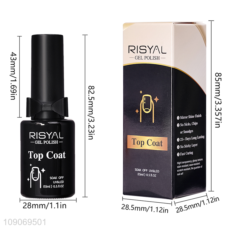Good selling 15ml non-toxic seal layer gel top coat wholesale