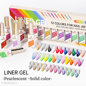 Online wholesale pearlescent solid color liner gel set